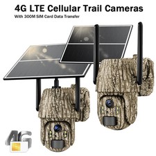 4G LTE Solar Security Camera 2K 360 View, No WiFi/Power Needed, Remote APP,