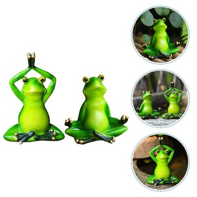 2 Pcs Frosch Statue Froschdekorationen Gartendeko-Statue Froschstatuen