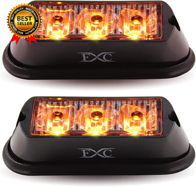 (2PCS 3-LED Strobe Lights Amber Waterproof Emergency Beacon Flash