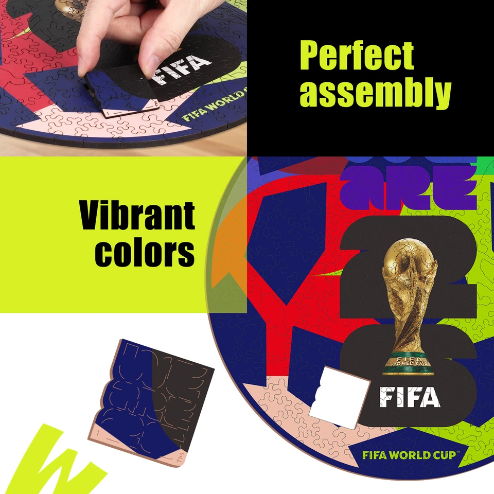 Rompecabezas de madera de 200 piezas con licencia oficial Copa Mundial de la FIFA 26™ | Arte trofeo Foto 3 de 4