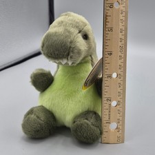Aurora Palm Pals Tyrannosaurus Rex Dinosaur Plush Stuffed Animal Green 5 inch