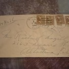 Rare vintage antique Stamps 1940s US 12c Airmail Cover Handstamp — photo 10