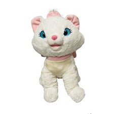 Disney Store Aristocats Marie Plush White Cat Kitty Pink Bow Stuffed Toy 12"