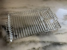 Vintage 1950s HAZEL ATLAS Ball & Rib Snack Tr...