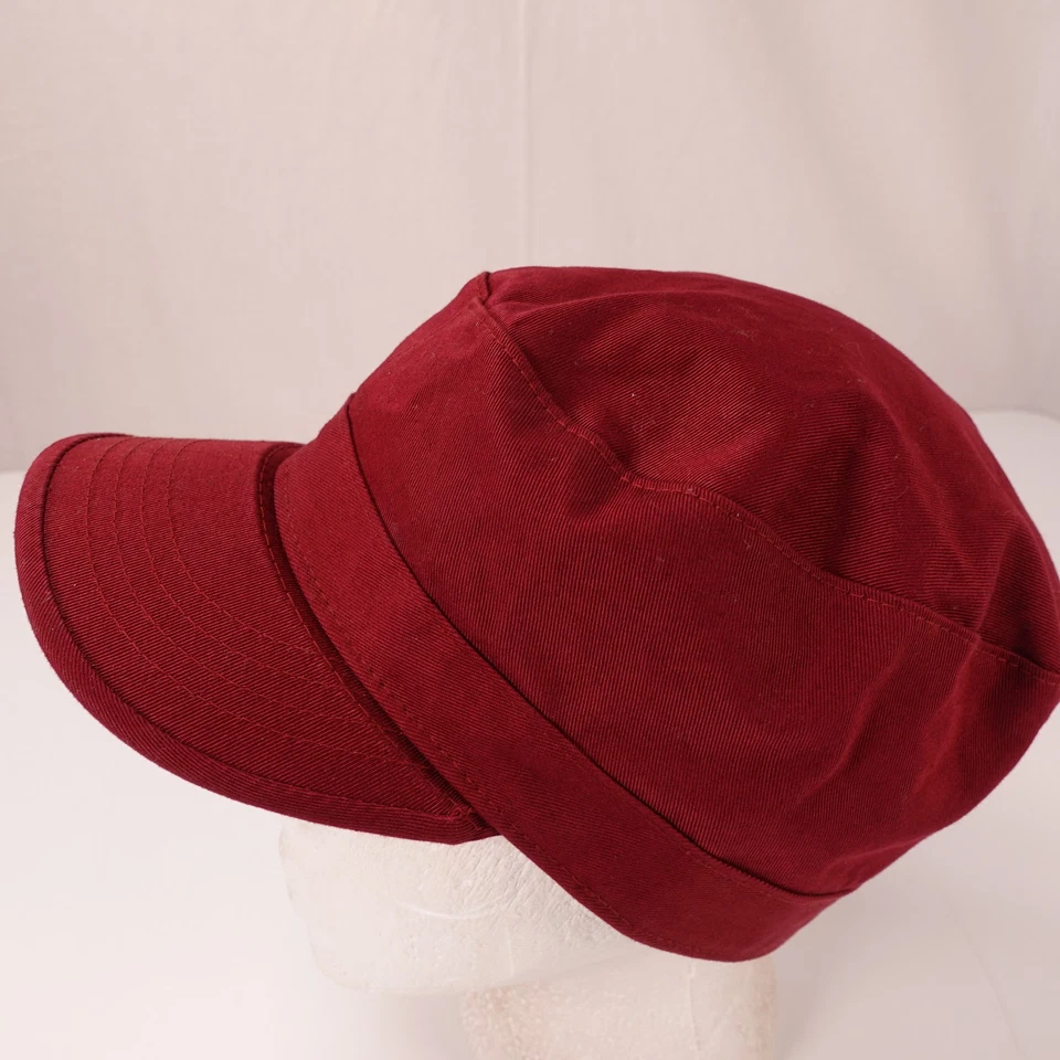 Ethos Hat Men's Large Red Cotton Cadet Military Style Cap - image 2 of 4