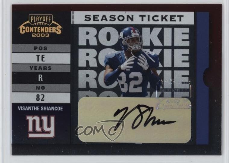 Visanthe Shiancoe Playoff Contenders #169 Autograph