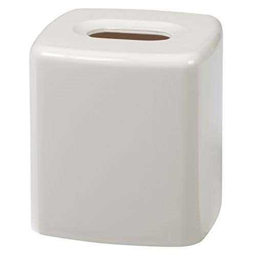 Lucite Boutique Tissue Box Cover White Marbled Kassatex  display picture 1