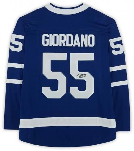 Camiseta deportiva firmada por Mark Giordano Toronto Maple Leafs Blue Fanatics Breakaway Foto 2 de 4