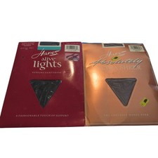 Hanes Pantyhose Lot 2 Alive Lights Black Absolutely Ultra Sheer Barely There C