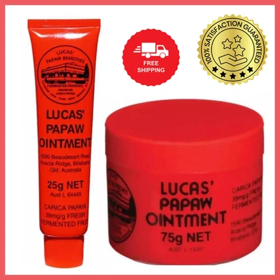 LUCAS' PAPAW 25+75g Lucas Papaw Ointment Paw Paw Genuine Australian Import Skin Moisturizing