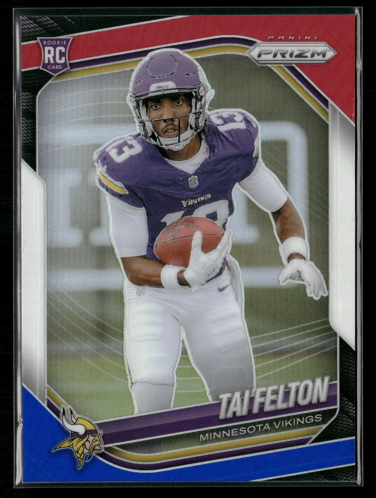 2025 Panini Prizm Tai Felton #361 Red White and Blue Prizm Rookie RC Vikings