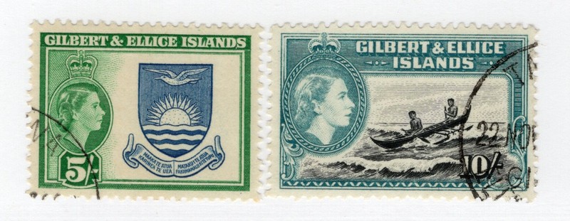 Gilbert & Ellice Islands  - SG# 74 & 75 Used       /       Lot 0626153
