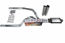 Dodge Dakota 97-05 2.5 Dual Truck Exhaust Kits Cherry Bomb Salute Clamp Tips Dodge Dakota 97-05 2.5 Dual Truck Exhaust Kits Cherry Bomb Salute Clamp Tips