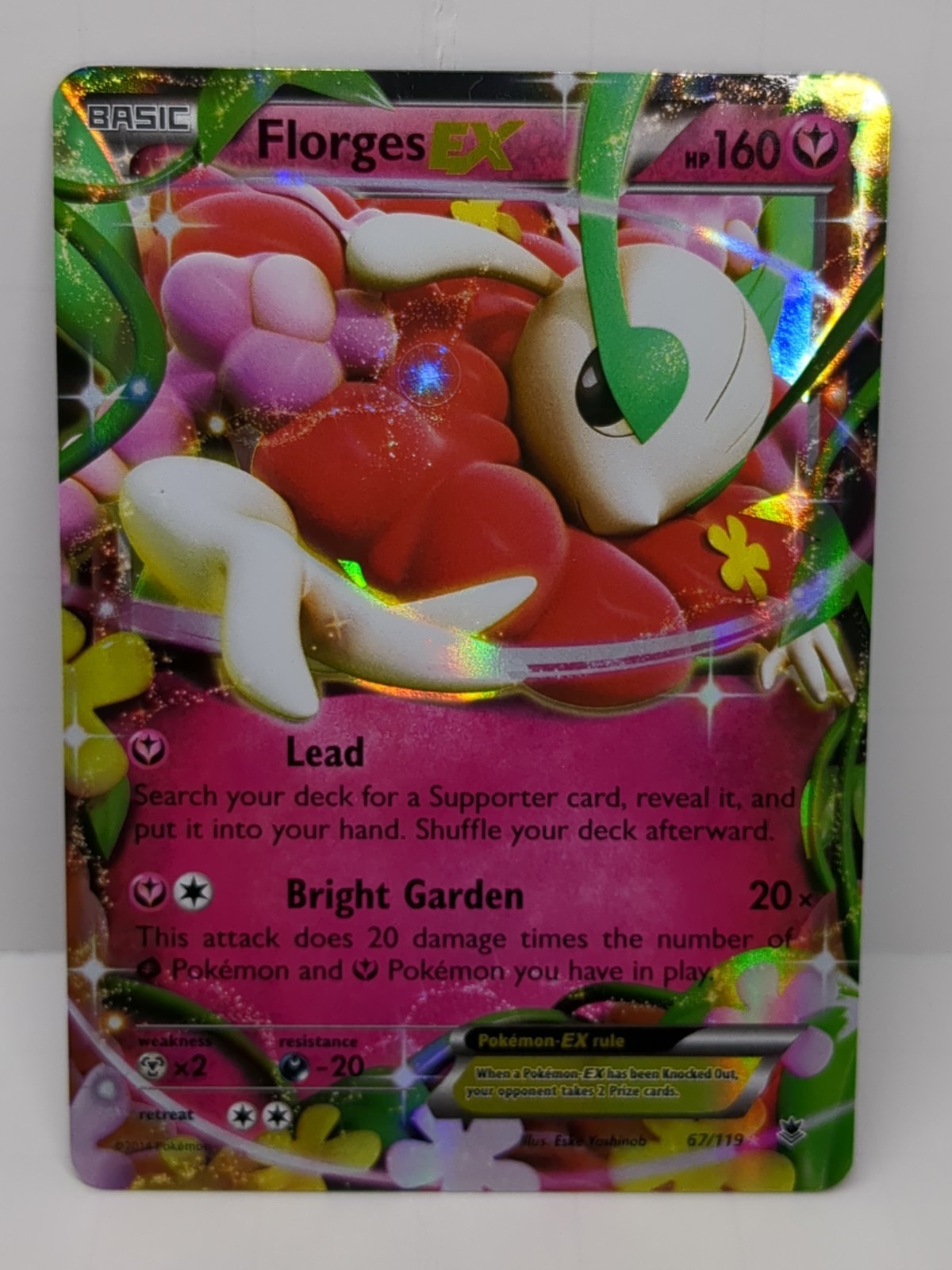 Phantom Forces Florges EX Ultra Rare Pokémon TCG Card Holo 67/119 XY