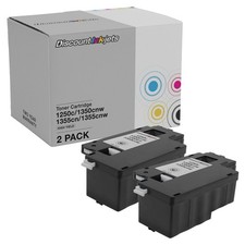 DI Toner Cartridge Replacement for Dell 1250 High Yield Black, 2pk 