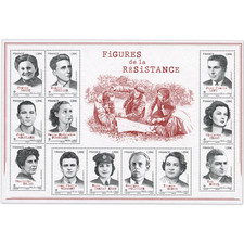 FRANCE BLOC FEUILLET FIGURES DE LA RÉSISTANCE TIMBRES NEUFS** ANNÉE 2025