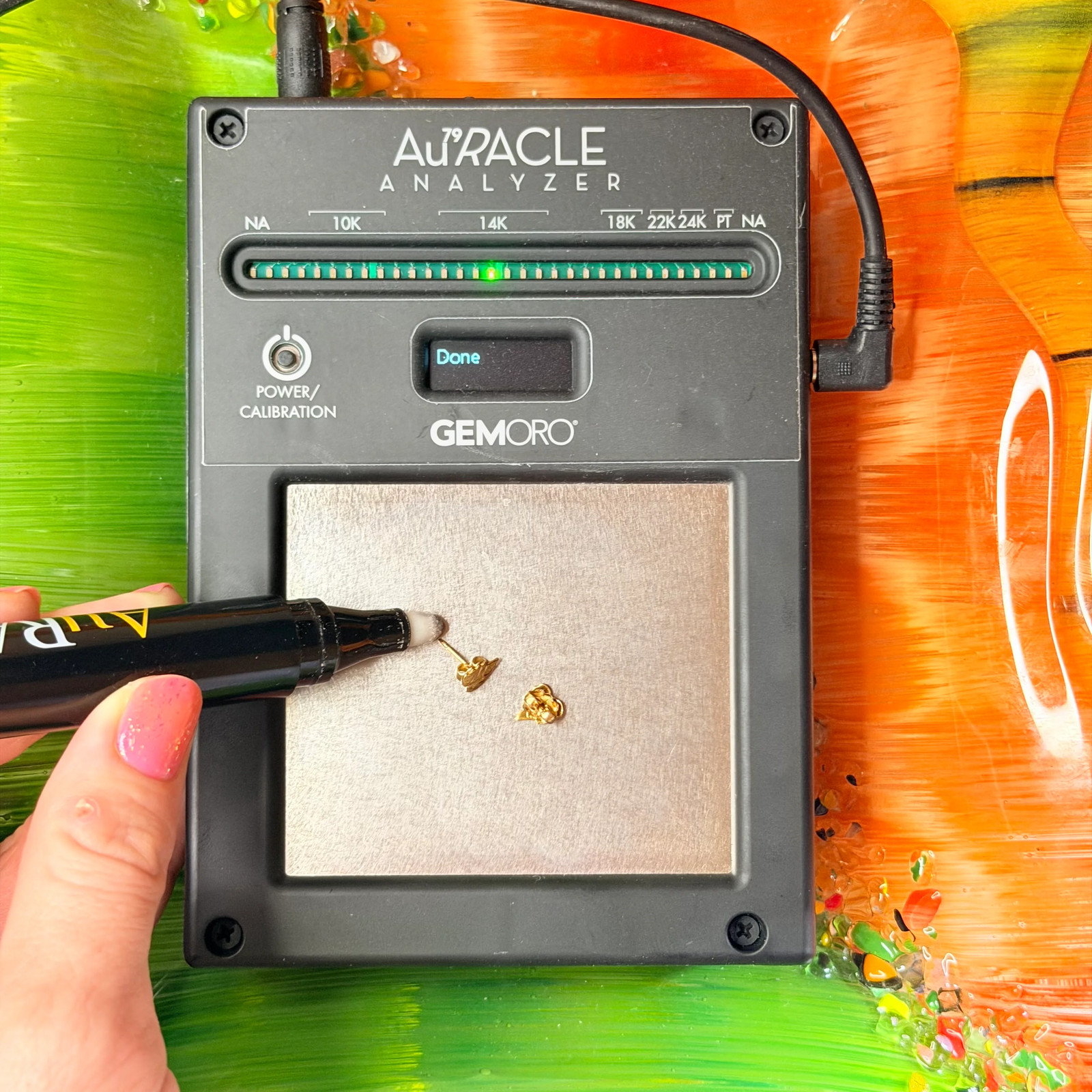 Solid 14K Yellow Gold Leaf Stud Earrings - image 5