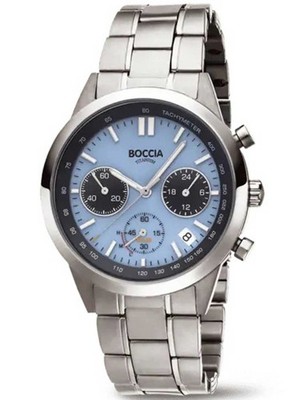 Boccia 3737-01 Mens Watch Titanium Chronograph 41mm 5ATM