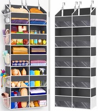Heavy Duty Over The Door Organizer 5 Tiers, Extra Large Behind Door Storage o...