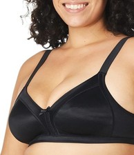 NWT Bali Womens Classic Support WireFree Black Bra Cool Comfort Smoothing 40D