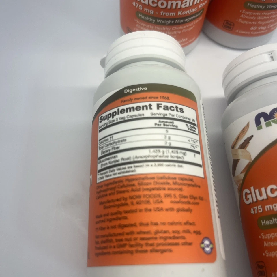 Now complementa alimentos glucomanano 475mg. Pacote com 4 cápsulas vegetais 60   - Imagem 4 de 4