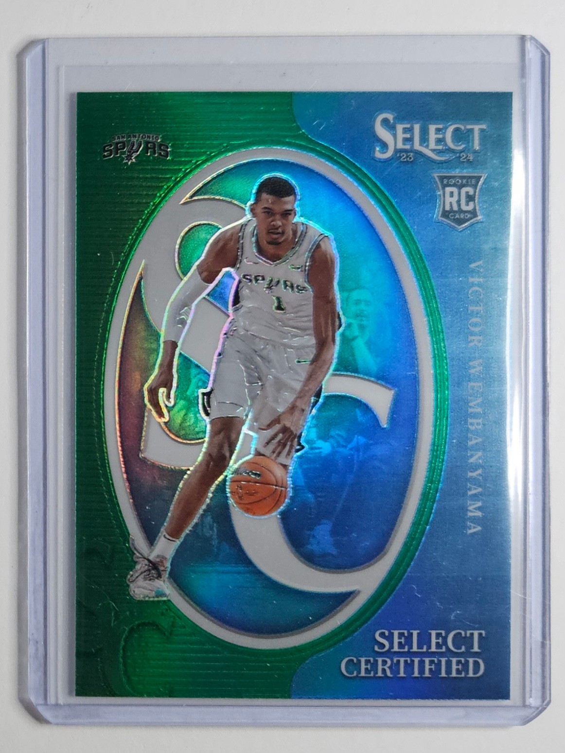 Victor Wembanyama Spurs 23-24 Select, Select Certified, Green, RC