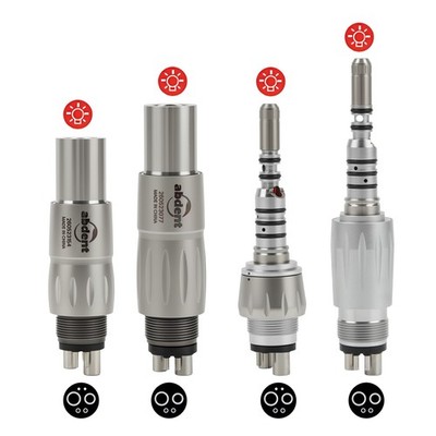 ABDENT Dental Fiber Optic Turbine Handpiece Fit Kavo/NSK LED Coupling 4/6 Hole