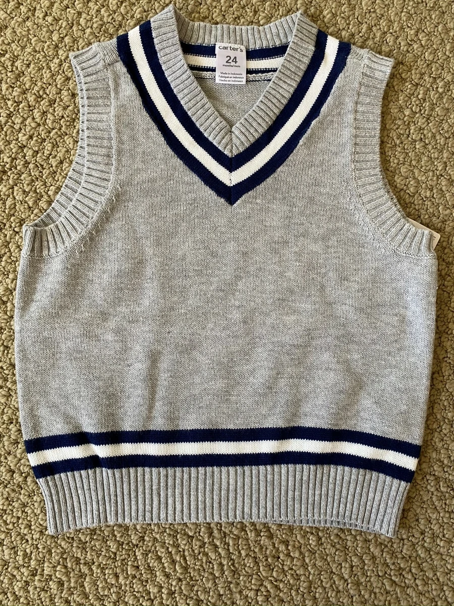 Navy sweater vest top