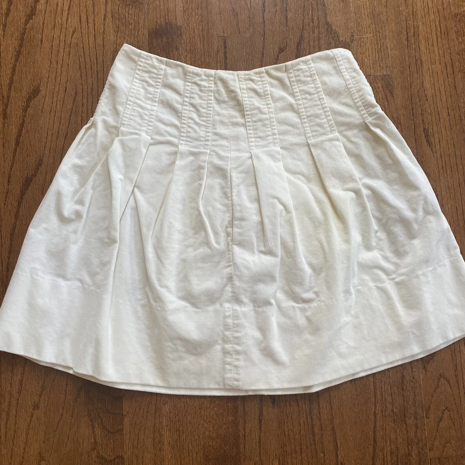 Falda Leggiadro Blanca Línea A Náutica Verano Algodón Diseñador Elegante Para Mujer Talla 6 Foto 2 de 4