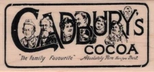 Cadbury's Cocoa Ad 1 3/4 x 3 1/2" Rubber Stamp, Word/Phrase Stamp, Ad Stamp