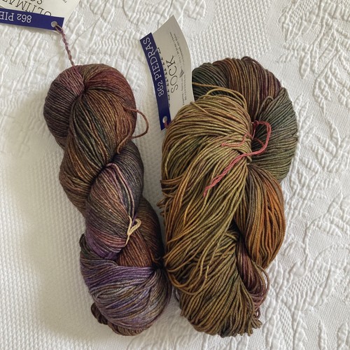 Malabrigo hand dyed washable merino wool Ultimate sock yarn 2 Skeins Piedras 862