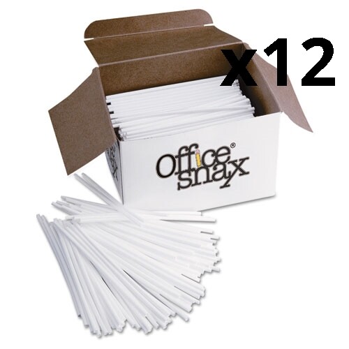 Kunststoff Rührstäbchen, 5", Kunststoff, weiß, 1000/Box, 12er Pack - Bild 1 von 2