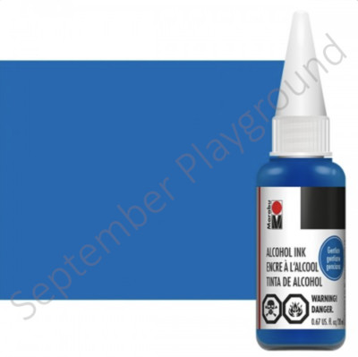 Marabu, Alcohol Ink, .67 fl oz, Gentian Blue Ink, Blue Alcohol Ink, Royal Blue 