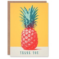 Funky Tropical Ananas Fruit Vielen Dank Dankeskarte