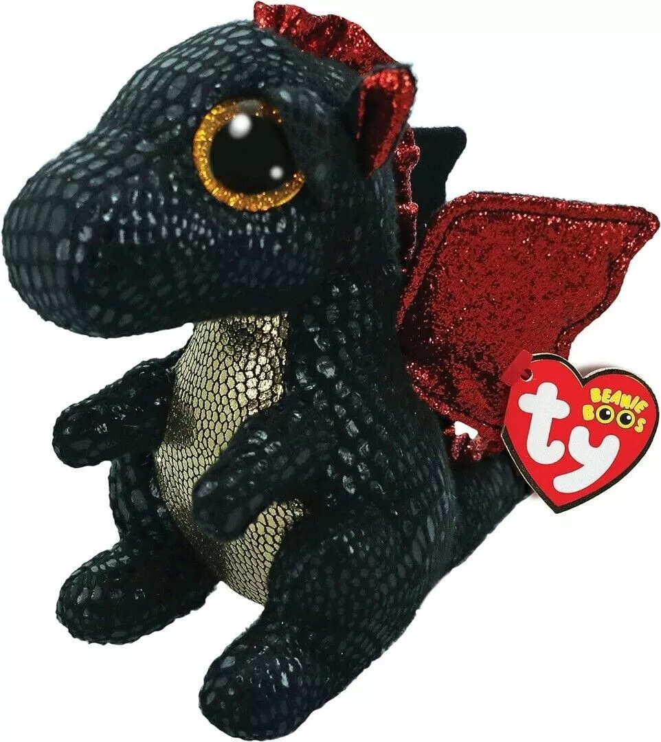 OFFICIAL TY BEANIE BOO BUDDY GRINDAL DRAGON NO HORN MED 23CM SOFT TOY 36457