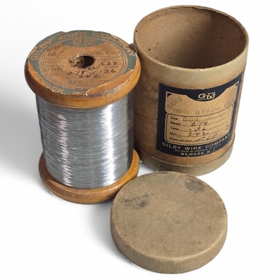 Vintage 1935 NEW SPOOL 18-8 Stainless Steel Round Wire .009'', Approx 11,000 Feet