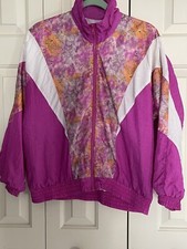 Westside Connection Nylon Windbreaker Track Suit Jacket Pants Women Medium pink