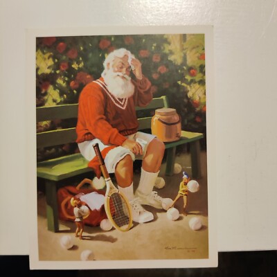 ''Santa's Time Off'' Court Jesters Christmas Greeting Cards Lot 1988 T. Browning 