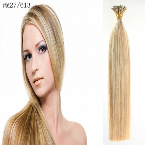 Nano Micro Beads Link Hair Extensions Nano Ring Tip Remy Human Hair Straight 1g - Picture 89 of 113