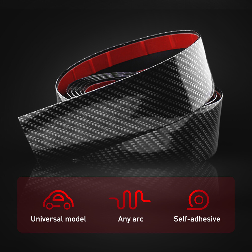 3 Rolls Car Door Edge Guard Film - 5D Carbon Fiber Vinyl Wrap, Anti-Scratch Protection, 67 Ft Total