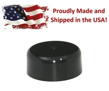 Fence Post Caps Black Plastic Round 3.5" (3 1/2") - Round Log Rail Post Caps