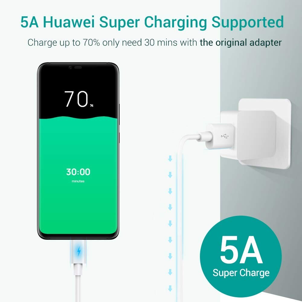 2-Pack - Cavo USB C 100 W, compatibile con Huawei P50/P40/P30/P20/P30 Pro/P30 Lite/Mate 20/20 Pro.1 metro