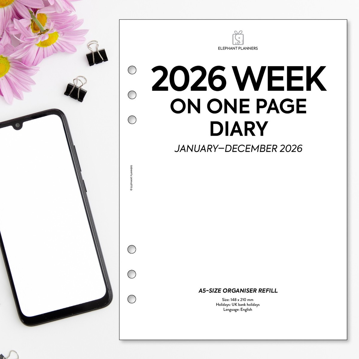 2026 Planner - 2026 Weekly Monthly Planner From Jan. 2026 - Dec. 2026 - View #5