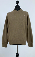 GANT Men's Logo Sweater Jumper 100 Wool Size M