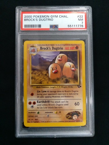 Brock's Dugtrio (Unlimited) graded PSA 7 for sale on eBay