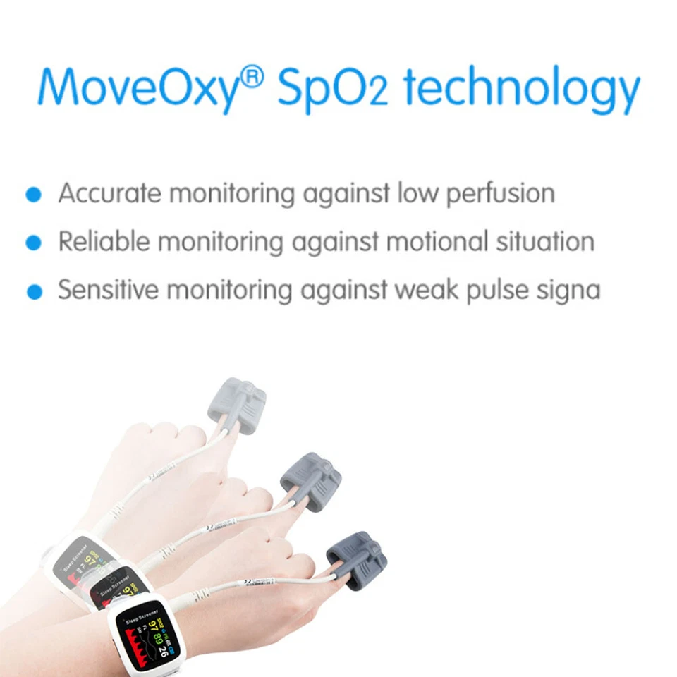 Oxímetro de pulso continuo con cánula oral/nasal medir ronquidos frecuencia respiratoria Foto 3 de 4