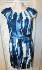 Calvin Klein Sleeveless Belted Dress Women's Size 12P Cotton Blend (NWT $129)