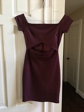 Windsor XS/Small cutout  front maroon bodycon dress.