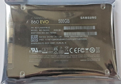 500 GB SATA Samsung V-NAND SSD 860 EVO MZ-76E500 3D-NAND TLC 2.5'' Festplatte Neu