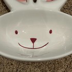 NEW Cute Bunny Rabbit Ceramic Candy Dish Bowl 3 Sections Ears White Happy Easter — photo 3